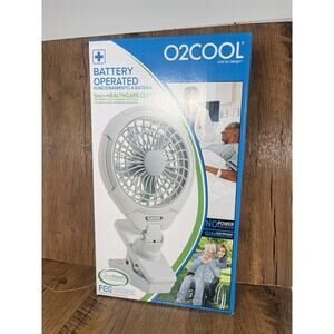 O2COOL Clip Fan Battery Operated Bed Clip Fan New